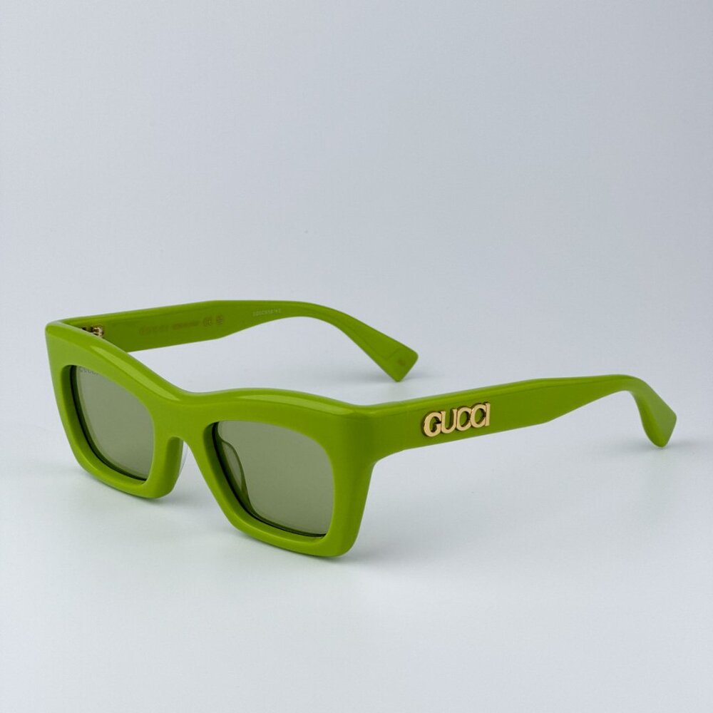 Gucci Women BRAND NEW Sunglasses Green Cat Eye GG1773S 006 - Picture 6 of 9